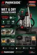 Aspirateur Eau & Poussière PARKSIDE  PWD C4